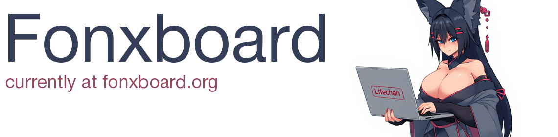 litechan header, withe the litechan girl looking back at you